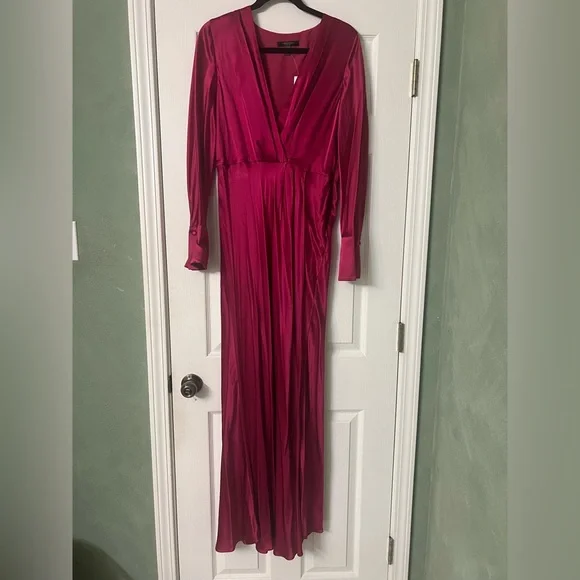 banana republic pink silk dress Women's Racer Side-Shirred Midi Dress Pink Morganite Petite Size XXS